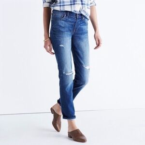 Madewell The Slim Boyjean in Brinville Wash: Rip and Repair Edition Size 26